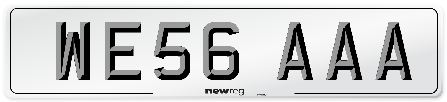 WE56 AAA Number Plate from New Reg